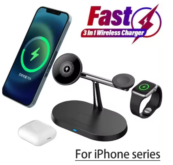 3 IN 1 Magnetic Phone Wireless Charger Desktop For Magsafe